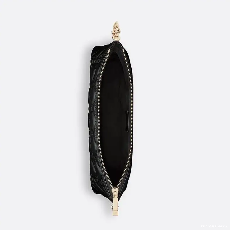 Cheap Cannage Lambskin Bag Club Dior Black 0501 Hot Sale